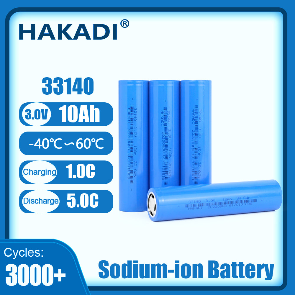 Sodium ion Battery 33140 3V 10Ah Na-ion Rechargeable Cell For cars RV EV electric bicycle