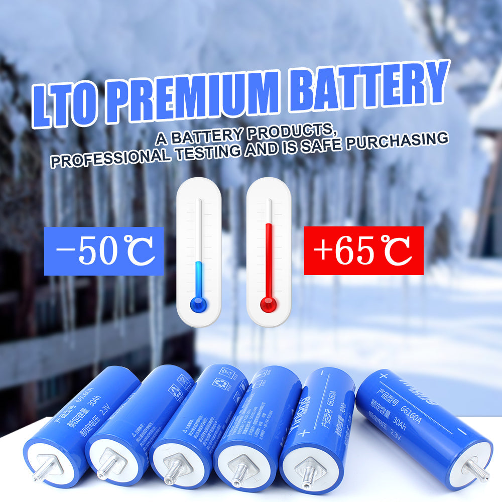 Original LTO 2.3V 30Ah Lithium Titanate battery Cycle life 25000+ For -50 °low temperature discharge DIY Battery Pack 12V 24V 48V